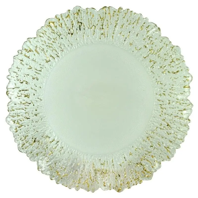 Luxury Gold or Silver Reef Charger Plate